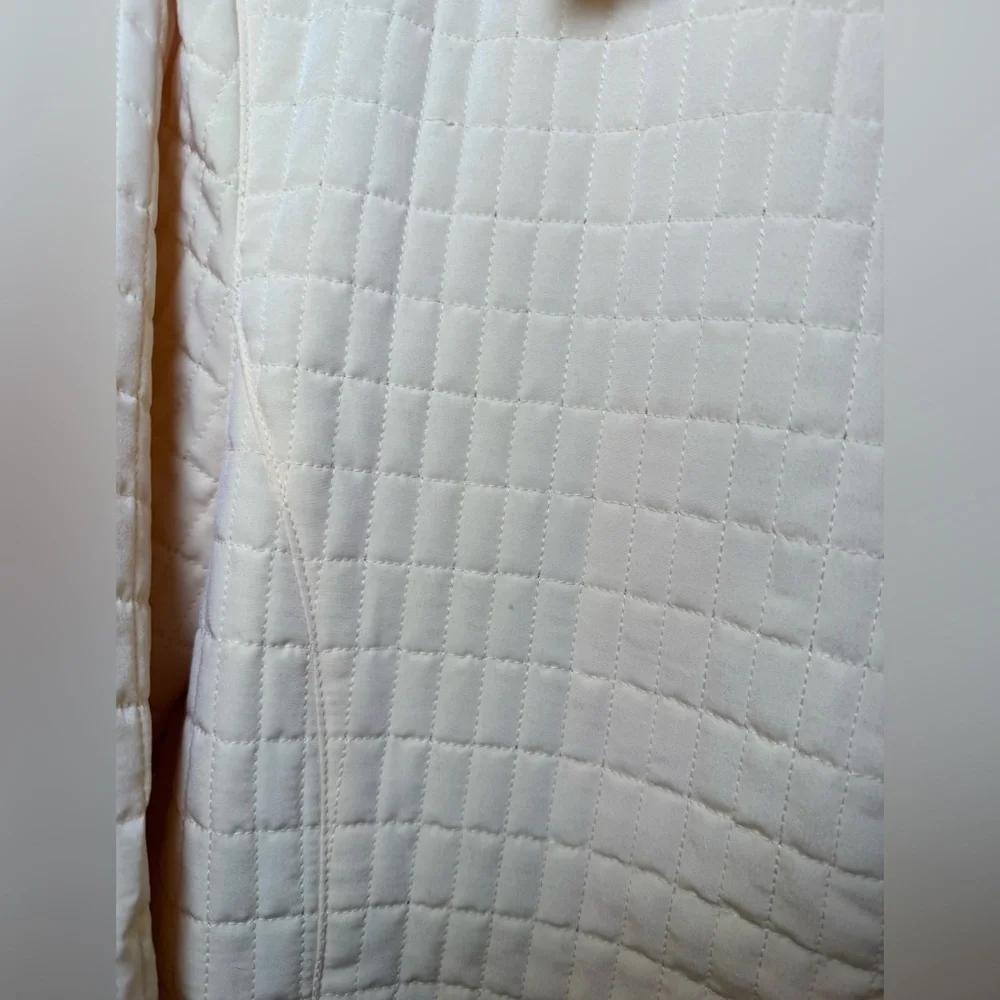 Anne Klein Butter Yellow Quilted Zip Jacket XL Spring! Classic Colorful